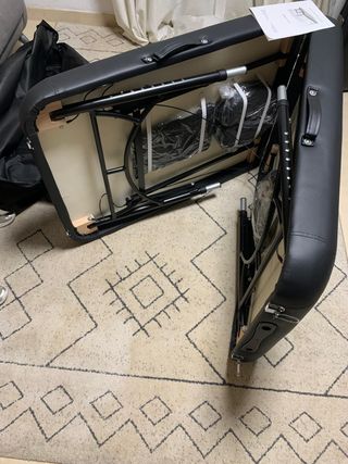 Camilla Masaje Negra Plegable Aluminio