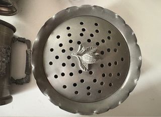 Lotto 7 oggetti vintage in peltro