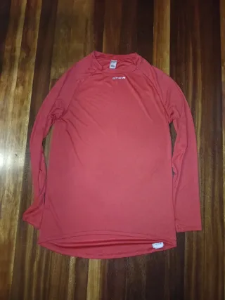Camiseta deportiva BTWIN manga larga roja