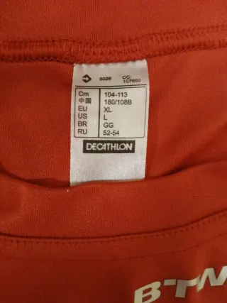 Camiseta deportiva BTWIN manga larga roja