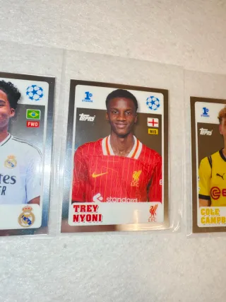 3 Cromos Topps Champions League