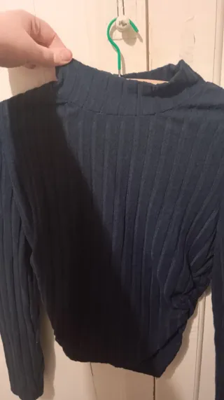 Camiseta Shein azul marino manga larga Talla L