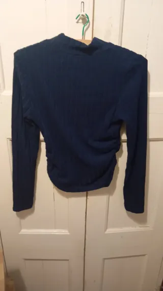 Camiseta Shein azul marino manga larga Talla L