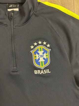 Felpa Nike Dri-Fit Brasile Verde Nera