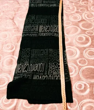 Sciarpa Roberto Cavalli Uomo Nero Grigio