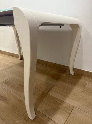 Mesa comedor extensible pata piano
