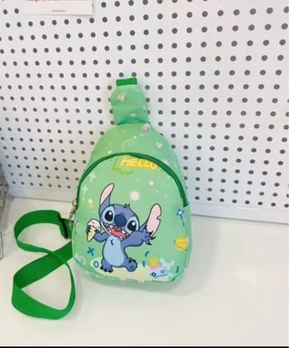 Bolso Bandolera Stitch Verde pequeña niño niña
