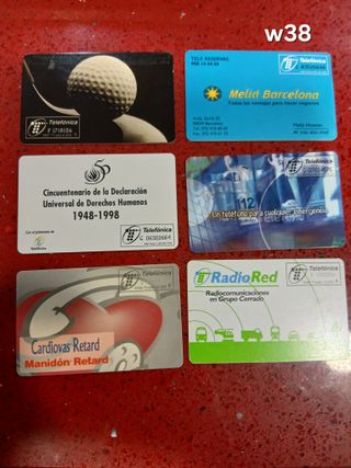 6 Carte Telefoniche Telefónica Spagna