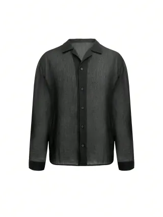 Camisa transparente negra NUEVA