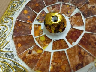 Incensario Mosaico Dorado