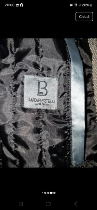 Giacca doppiopetto grigia trapuntata internamente