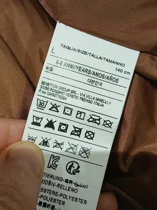 Chaqueta acolchada U. C. Benetton niña 9 años
