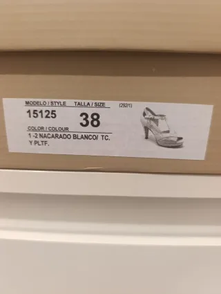 Sandalias Ana Roman Novia Tacon Blancas