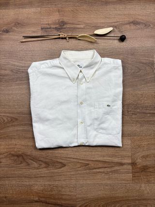 Camicia Lacoste Bianca Uomo Taglia L