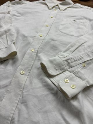 Camicia Lacoste Bianca Uomo Taglia L