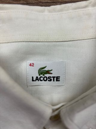 Camicia Lacoste Bianca Uomo Taglia L