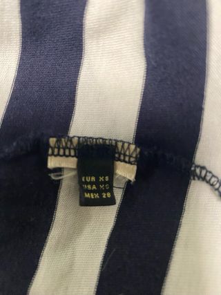 Blusa Massimo Dutti Rayas Azul y Blanco