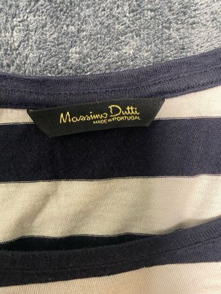 Blusa Massimo Dutti Rayas Azul y Blanco