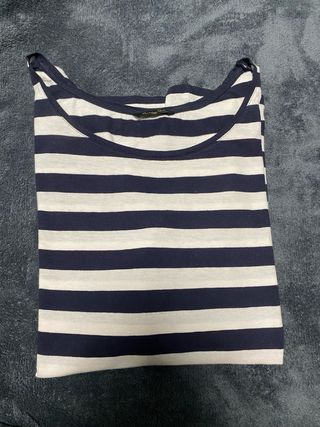 Blusa Massimo Dutti Rayas Azul y Blanco