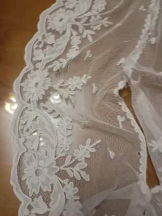 Encaje muy antiguo data del año 1900 artesanal