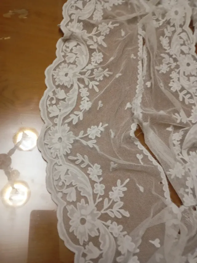 Encaje muy antiguo data del año 1900 artesanal