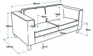 Sofá 3 plazas tela rosa