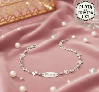 Pulsera Nomeolvides Plata Ley