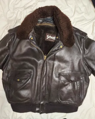 Chaqueta Schott NYC 684sm Talla M Marrón