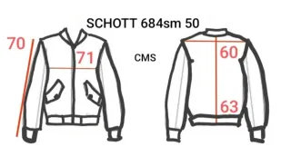 Chaqueta Schott NYC 684sm Talla M Marrón