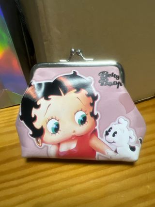Monedero Betty Boop Rosa con Perro Blanco
