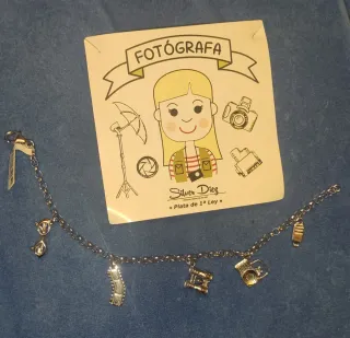 Pulsera Plata Rodiada Fotógrafa