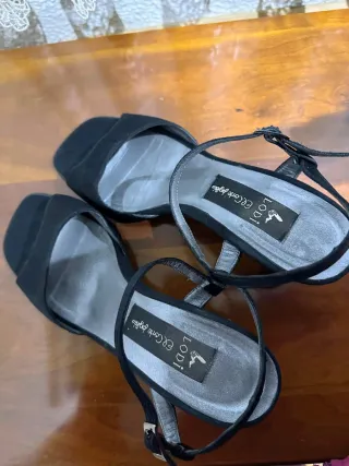 Sandalias Lodi Satén Negras Talla 36