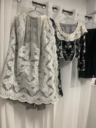 Traje Fallera Negro y Plata Talla 38/40