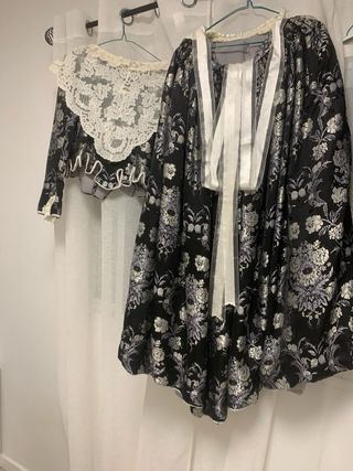 Traje Fallera Negro y Plata Talla 38/40