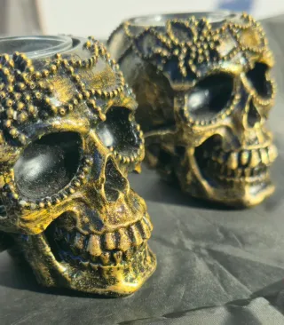 2 Portacandele Calavera