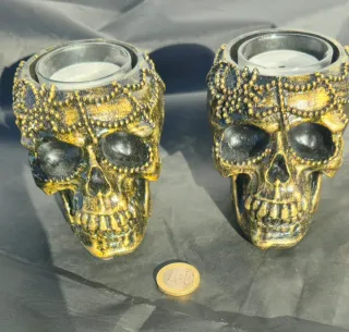 2 Portacandele Calavera