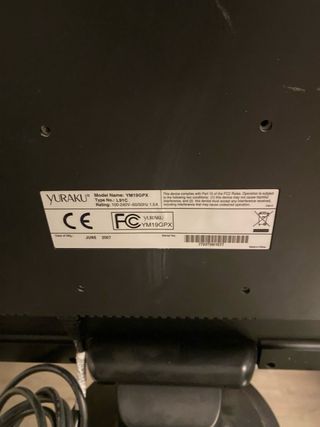 Monitor Yuraku 19 Plata/Negro