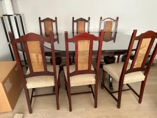 Mesa de comedor extensible de madera