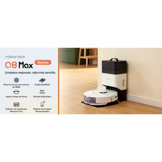ROBOROCK Q8 MAX PLUS + ROBOT ASPIRADOR APP VACUUM 3D, negro,REACONDICIONADO, señales de uso