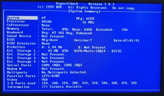 Ordenador Acer 286 915v Antiguo