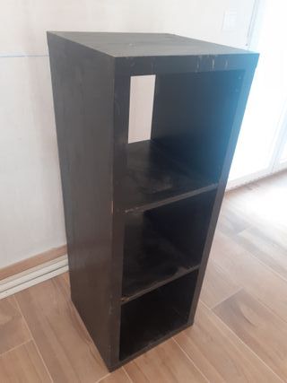 Estantería Ikea Kallax 3 huecos negra