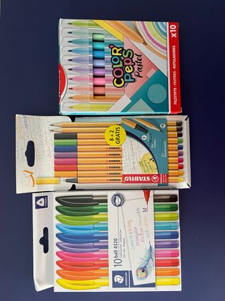 Pack Estuches Bolígrafos y Rotuladores