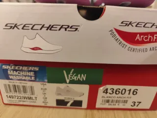 Zapatillas Skechers Arch Fit Mujer Blancas