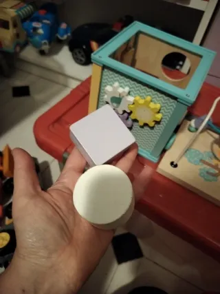Cubo actividades madera bebé
