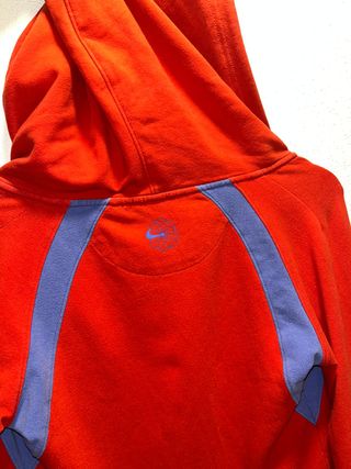 Nike Zip Up Hoodie Embroidered Logo Y2K Tricolor