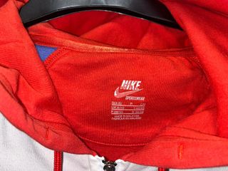 Nike Zip Up Hoodie Embroidered Logo Y2K Tricolor