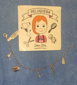 Pulsera Plata Rodiada Peluquera
