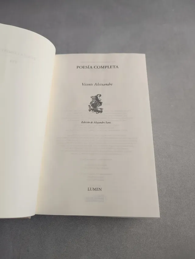 POESÍA COMPLETA. VICENTE ALEIXANDRE