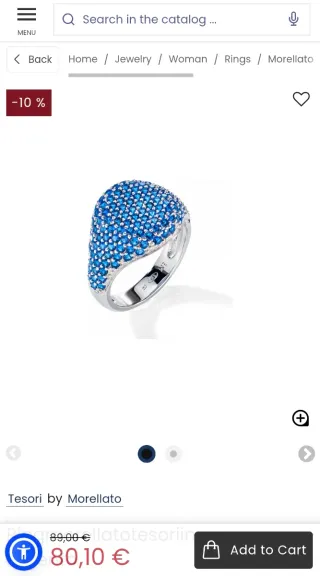 Anello Morellato donna blu e argento