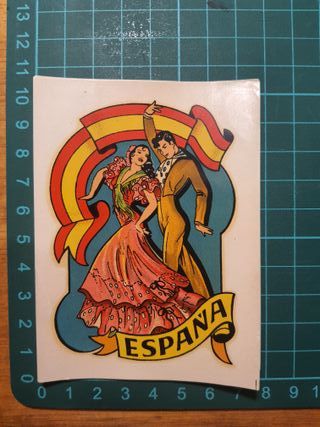 CALCOMANIA COCHE ESPAÑA FLAMENCO AÑOS 60